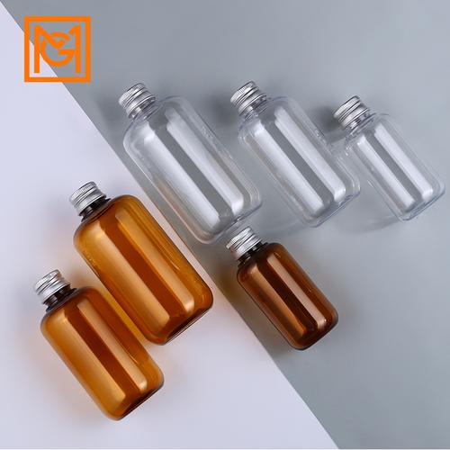 1万个工厂批发 哑银翻盖瓶pet 纯露水剂化妆品包装100ml 200ml 300ml